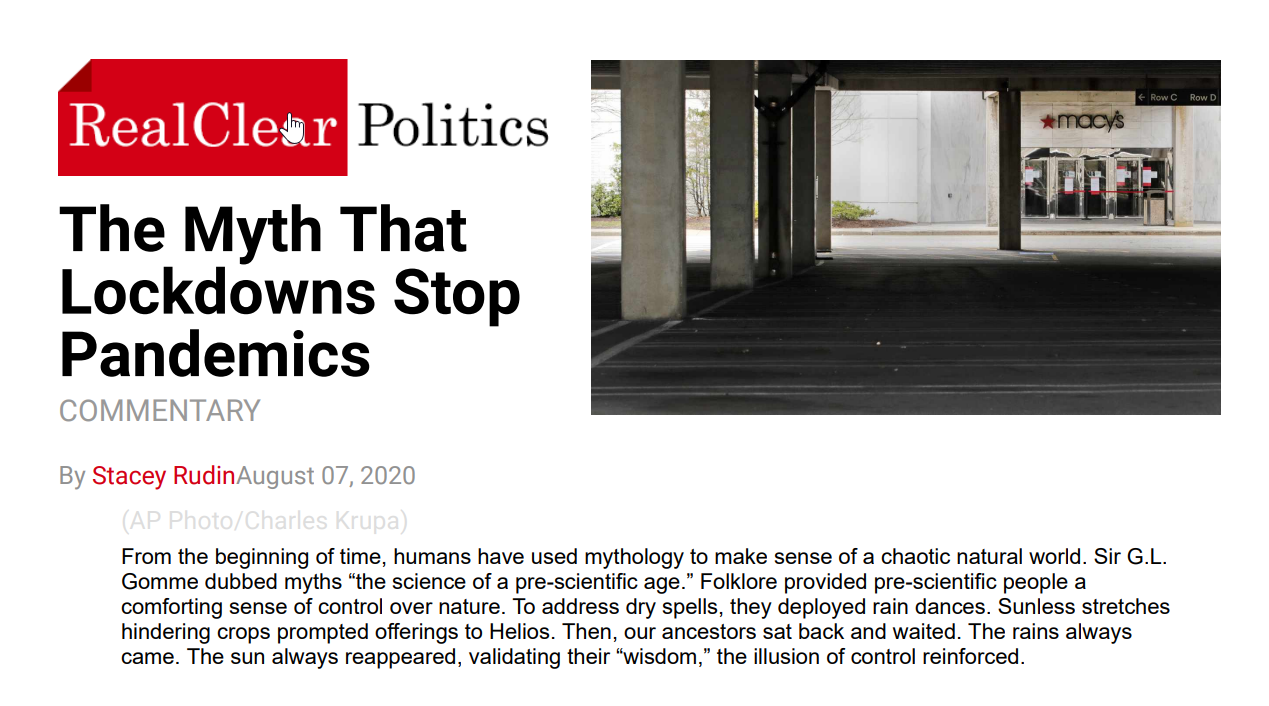 The Myth That Lockdowns Stop Pandemics