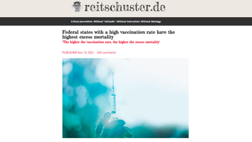 Higher Vaccination, Higher Excess Mortality: New Study From Germany