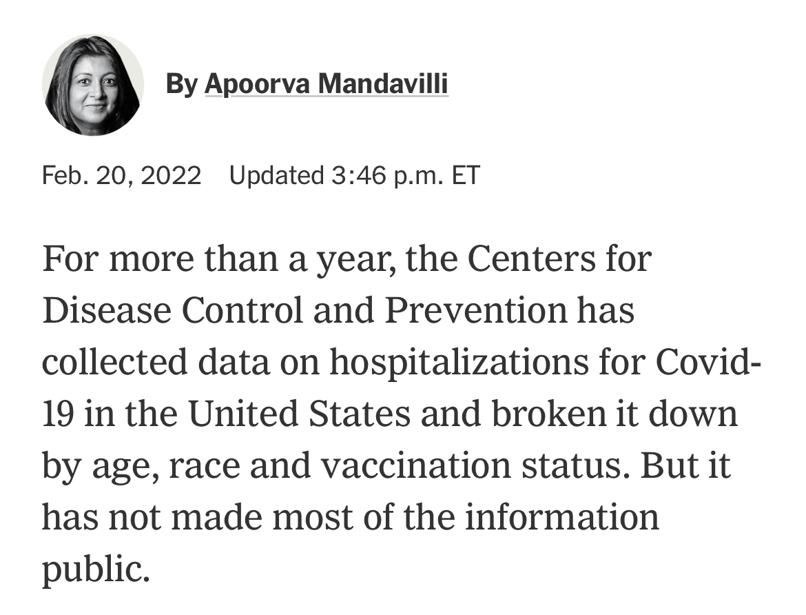 The CDC is hiding data showing vaccines don’t work